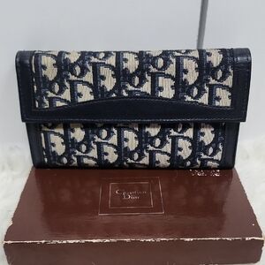 Dior Blue and Beige Women's Wallet